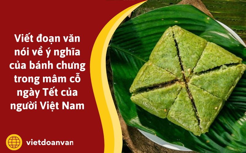 Đoạn văn nói về ý nghĩa của bánh chưng trong mâm cỗ ngày Tết của người Việt Nam