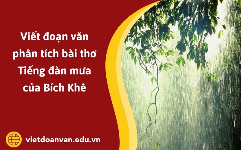 Đoạn văn phân tích bài thơ Tiếng đàn mưa của Bích Khê