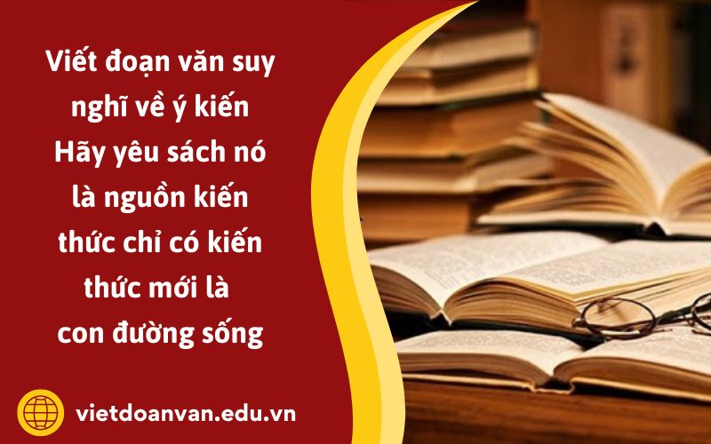 Đoạn văn suy nghĩ về ý kiến Hãy yêu sách nó là nguồn kiến thức chỉ có kiến thức mới là con đường sống