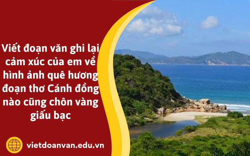 Viết đoạn văn ghi lại cảm xúc của em về hình ảnh quê hương đoạn thơ Cánh đồng nào cũng chôn vàng giấu bạc