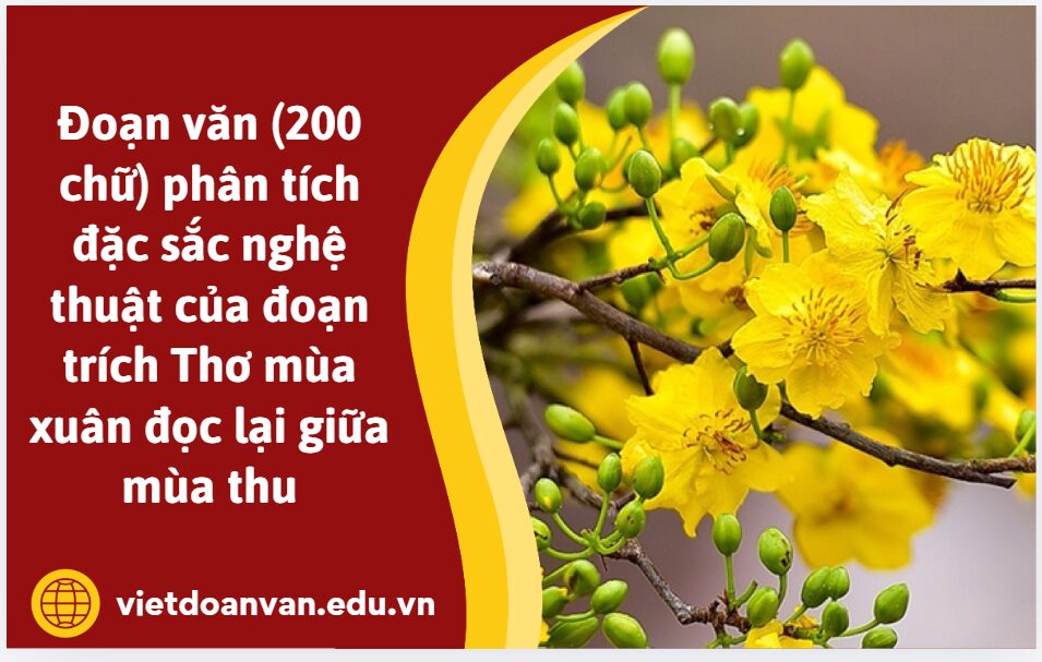 Đoạn văn (200 chữ) phân tích đặc sắc nghệ thuật của đoạn trích Thơ mùa xuân đọc lại giữa mùa thu