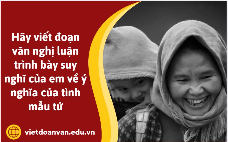 Hãy viết đoạn văn nghị luận trình bày suy nghĩ của em về ý nghĩa của tình mẫu tử