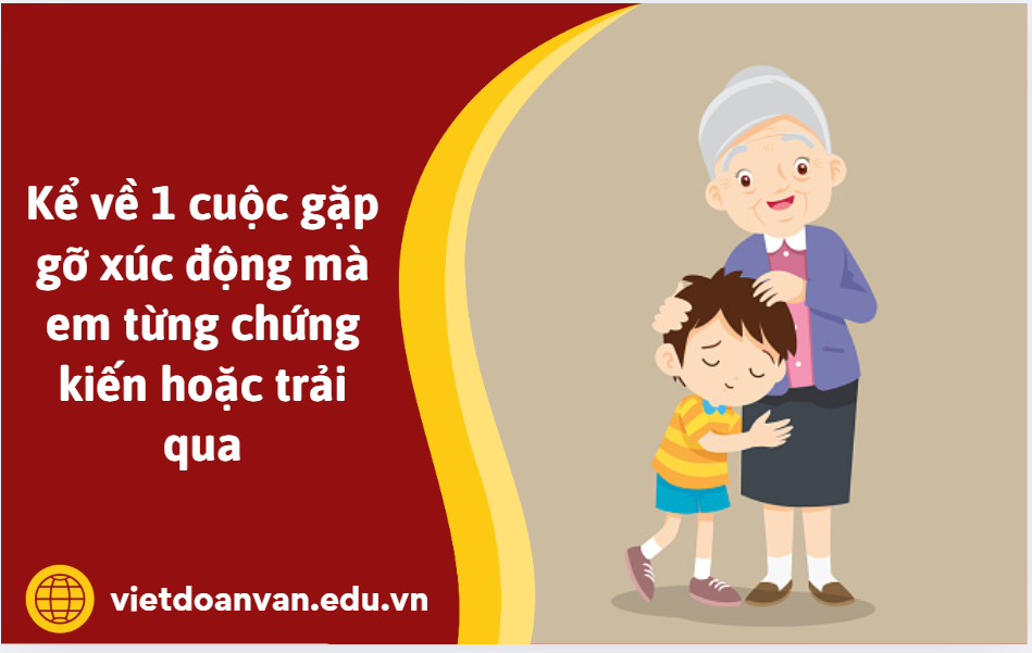 Kể về 1 cuộc gặp gỡ xúc động mà em từng chứng kiến hoặc trải qua