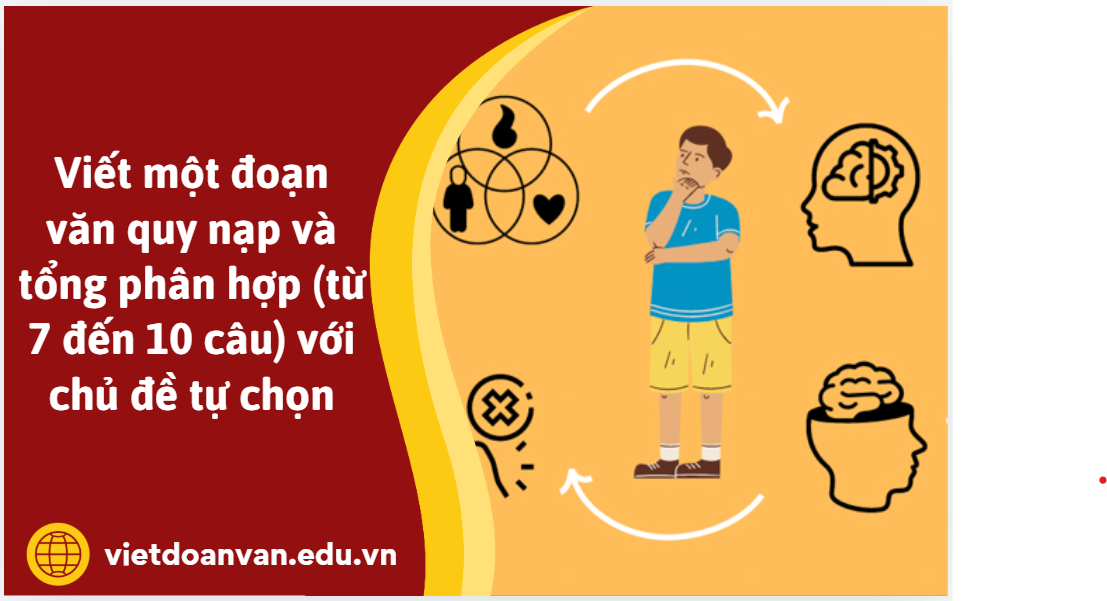 Viết một đoạn văn quy nạp và tổng phân hợp (từ 7 đến 10 câu) với chủ đề tự chọn