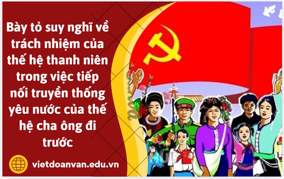 Từ suy ngẫm của tác giả: Những phiến đá chất chồng lớp lớp tuổi thanh niên Tạc đất nước thành Trường Sơn sừng sững, anh/chị hãy bày tỏ suy nghĩ về trách nhiệm của thế hệ thanh niên trong việc tiếp nối truyền thống yêu nước của thế hệ cha ông đi trước trong cuộc sống ngày nay