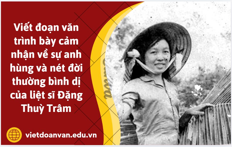 Viết đoạn văn (khoảng 200 chữ) trình bày cảm nhận về sự anh hùng và nét đời thường bình dị của liệt sĩ Đặng Thuỳ Trâm qua đoạn trích Nhật kí Đặng Thùy Trâm