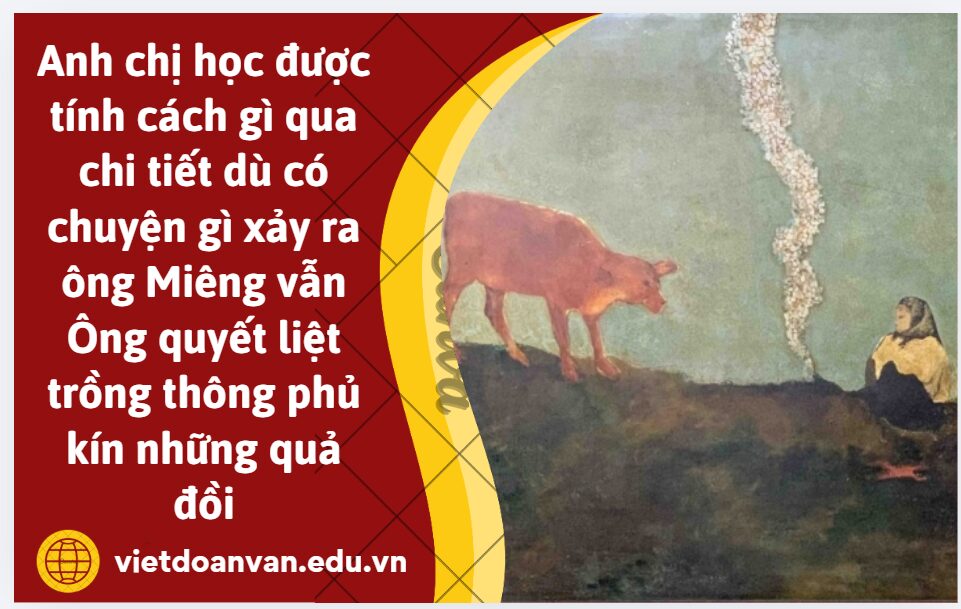 Anh chị học được tính cách gì qua chi tiết dù có chuyện gì xảy ra ông Miêng vẫn Ông quyết liệt trồng thông phủ kín những quả đồi, lý giải cho lựa chọn của anh chị (Trình bày bằng đoạn văn khoảng 5-7 dòng)