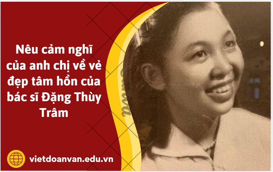 Viết đoạn văn 200 chữ nêu cảm nghĩ của anh chị về vẻ đẹp tâm hồn của bác sĩ Đặng Thùy Trâm được thể hiện trong văn bản được học trong SGK Ngữ Văn 12 Cánh diều