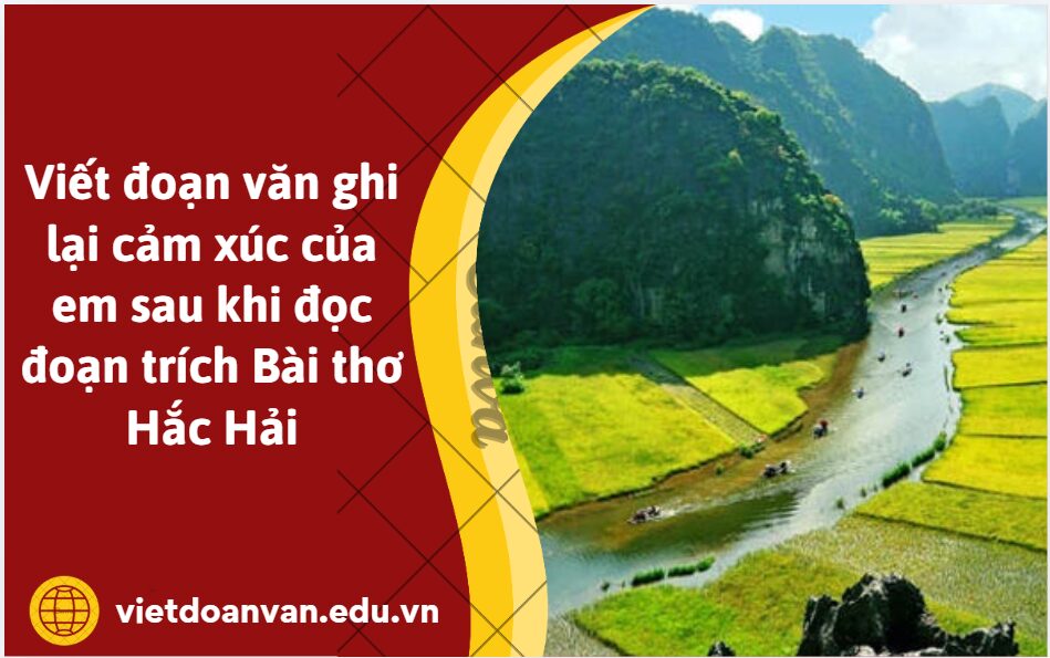 Viết đoạn văn ghi lại cảm xúc của em sau khi đọc đoạn trích Bài thơ Hắc Hải