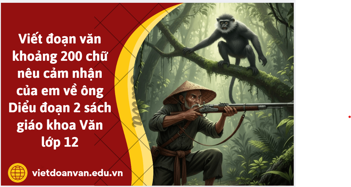 Viết đoạn văn khoảng 200 chữ nêu cảm nhận của em về ông Diểu đoạn 2 sách giáo khoa Văn lớp 12