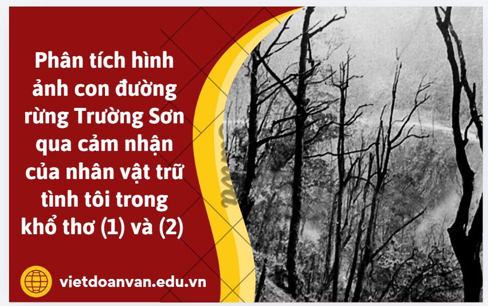 Viết đoạn văn nghị luận (khoảng 200 chữ) phân tích hình ảnh con đường rừng Trường Sơn qua cảm nhận của nhân vật trữ tình tôi trong khổ thơ (1) và (2) của bài thơ Tiếng Việt qua thơ tình mười thế kỉ